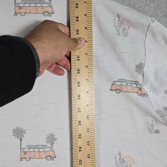 Travis Mathew Polo Shirt Men’s Size 2xl White VW Bus Summer Desert - Picture 8 of 11